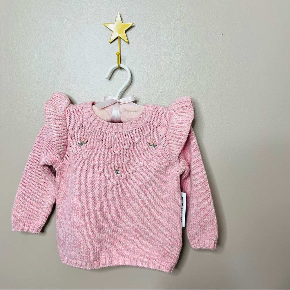 Old navy pom pom baby girl knit dress